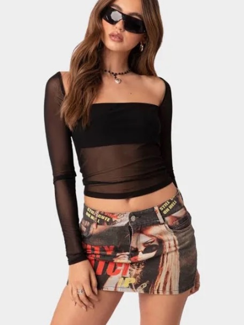 Edikted Marta Mesh Top